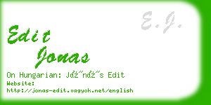 edit jonas business card
